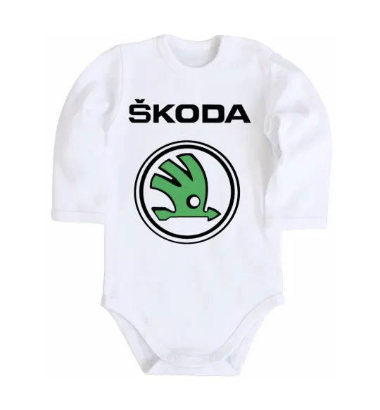 Детский боди Logo skoda Белый фото