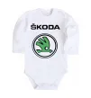 Детский боди Logo skoda Белый фото