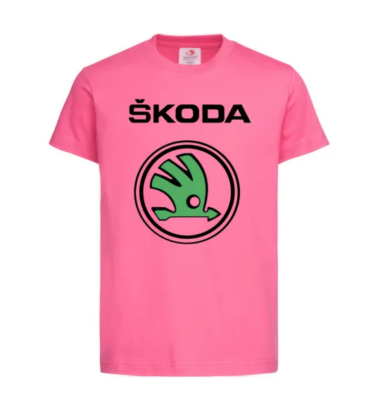 Дитяча футболка Logo skoda Яскраво-рожевий фото