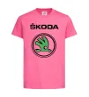 Дитяча футболка Logo skoda Яскраво-рожевий фото