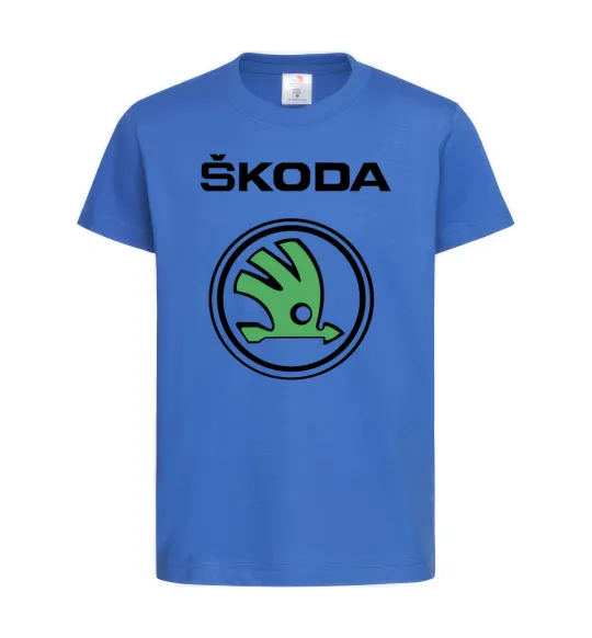 Дитяча футболка Logo skoda Яскраво-синій фото