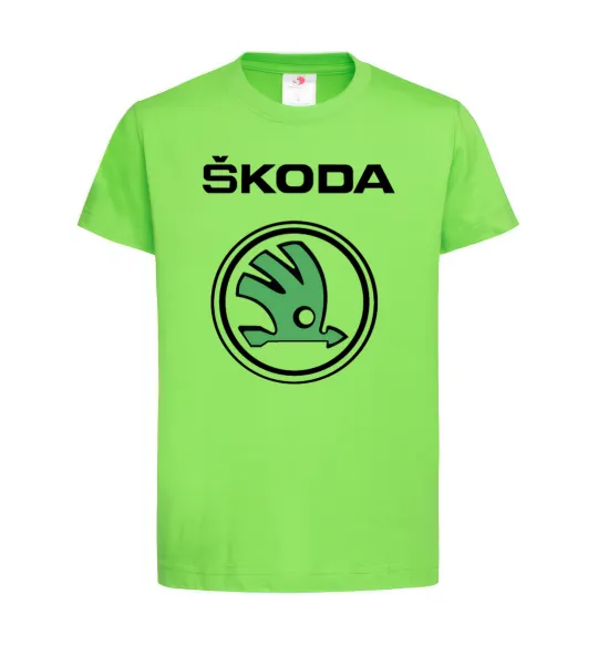 Дитяча футболка Logo skoda Лаймовий фото