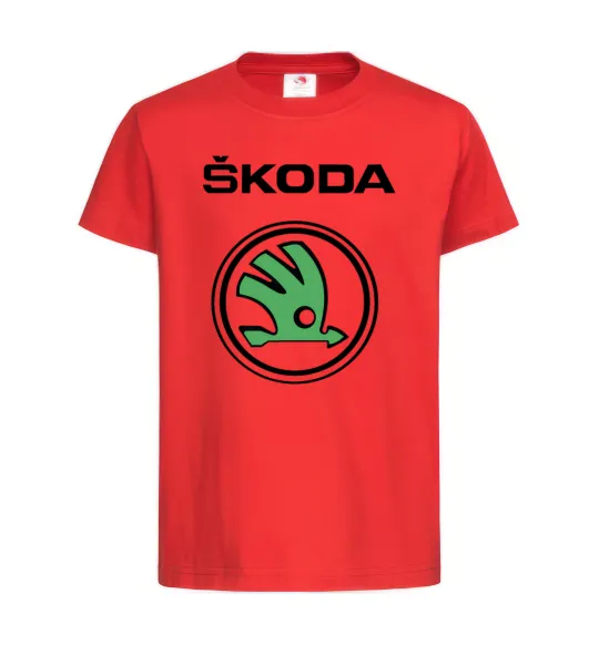 Дитяча футболка Logo skoda Червоний фото