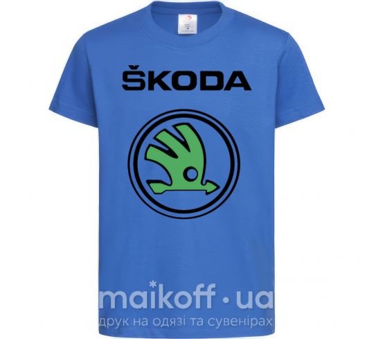 Детская футболка Logo skoda Ярко-синий фото