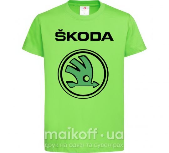 Детская футболка Logo skoda Лаймовый фото