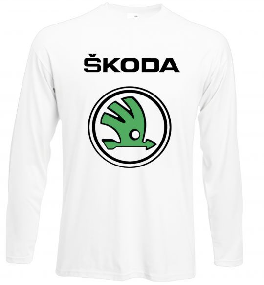 Лонгслів Logo skoda Білий фото