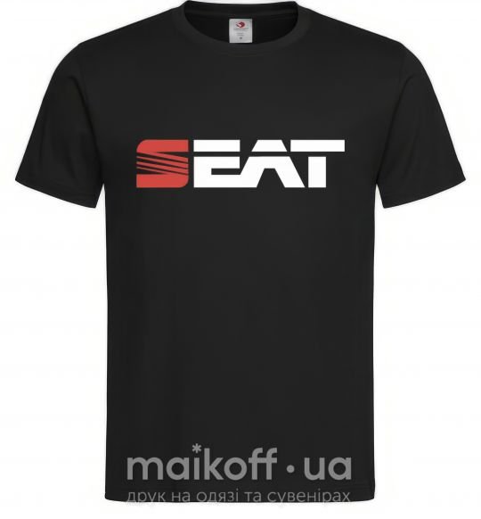 Чоловіча футболка Seat logo Чорний фото