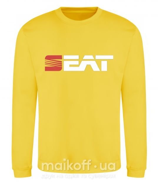 Світшот Seat logo Сонячно жовтий фото