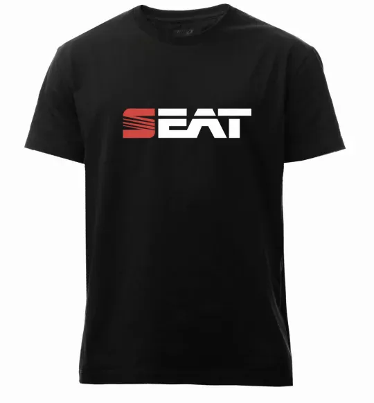 Мужская премиум футболка Seat logo Черный фото