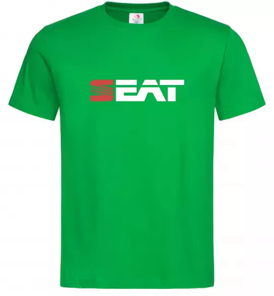 Мужская футболка Seat logo Зеленый фото