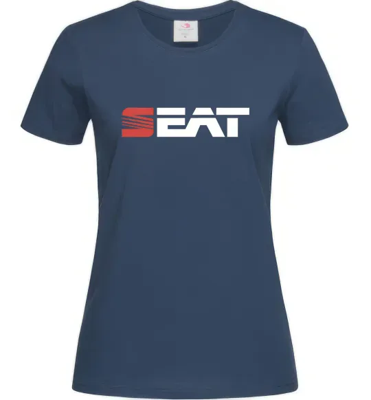 Жіноча футболка Seat logo Темно-синій фото