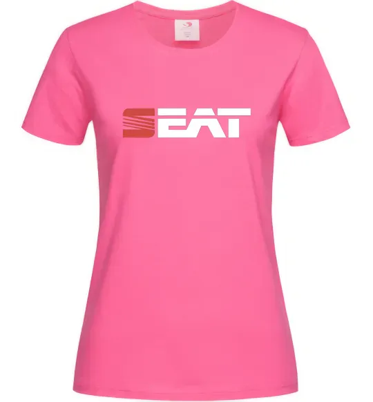 Жіноча футболка Seat logo Яскраво-рожевий фото