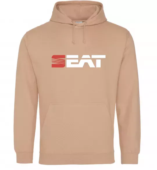 Чоловіча толстовка (худі) Seat logo Пісочний фото