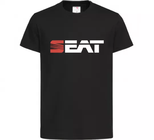 Дитяча футболка Seat logo Чорний фото