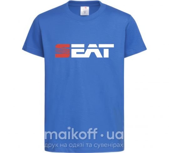 Детская футболка Seat logo Ярко-синий фото