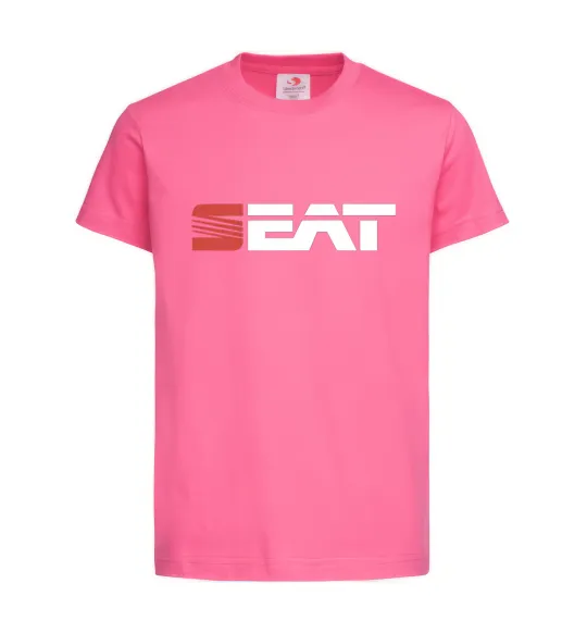 Детская футболка Seat logo Ярко-розовый фото