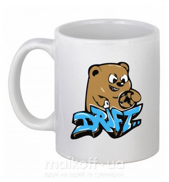 Чашка керамическая Bear drift Белый фото