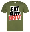 Мужская футболка Eat sleep drift Оливковый Мужская футболка Eat sleep drift Оливковый фото
