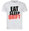 Мужская футболка Eat sleep drift Белый Мужская футболка Eat sleep drift Белый фото