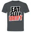 Мужская футболка Eat sleep drift Графит Мужская футболка Eat sleep drift Графит фото