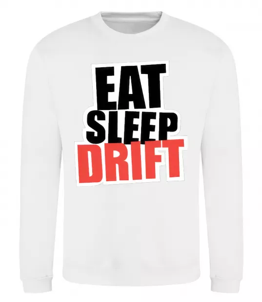 Світшот Eat sleep drift Білий фото