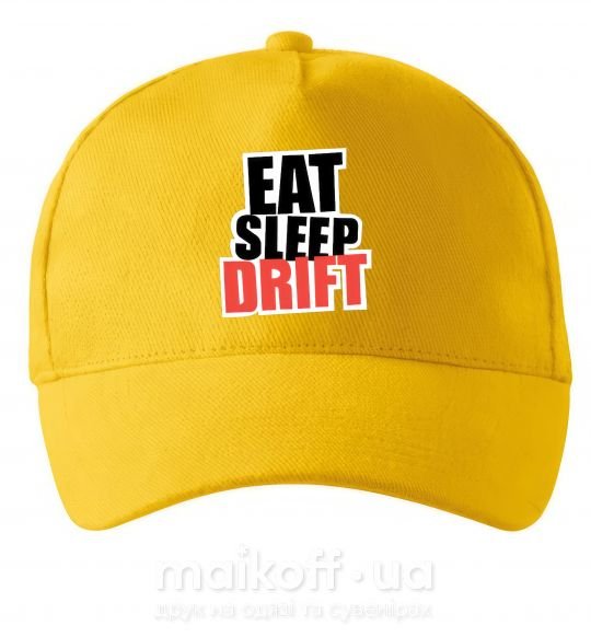 Кепка Eat sleep drift Солнечно желтый фото