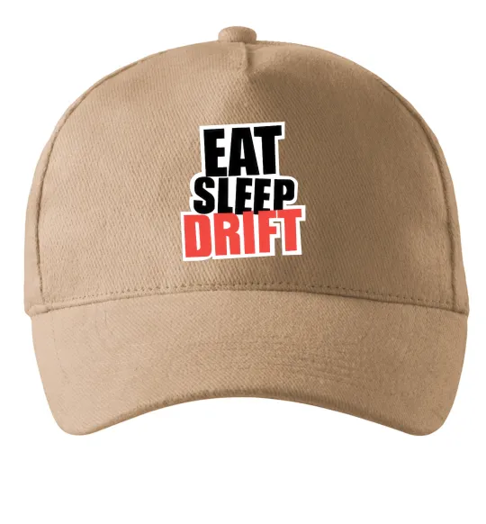 Кепка Eat sleep drift Пісочний фото
