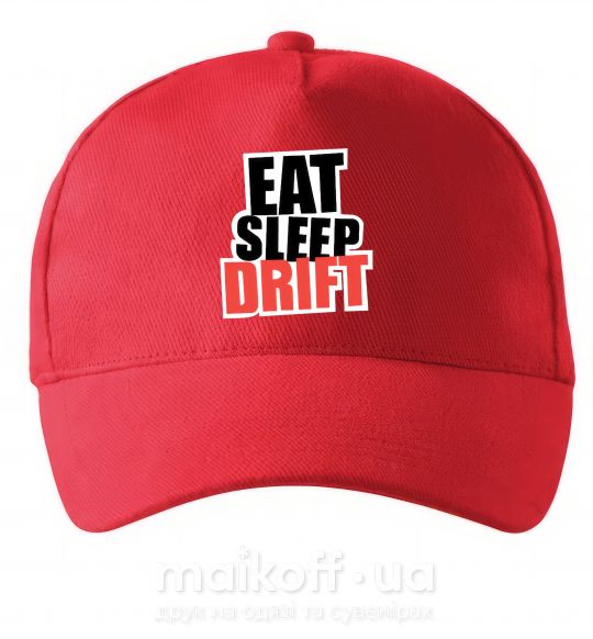 Кепка Eat sleep drift Красный фото