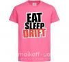 Дитяча футболка Eat sleep drift Яскраво-рожевий фото