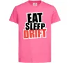Детская футболка Eat sleep drift Ярко-розовый фото