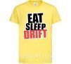Детская футболка Eat sleep drift Лимонный фото