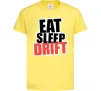 Детская футболка Eat sleep drift Лимонный фото