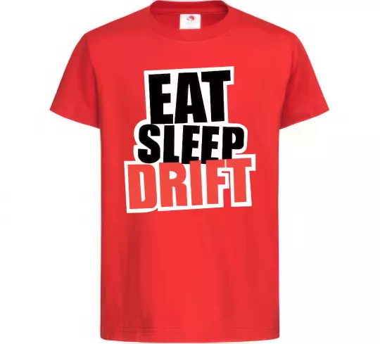 Детская футболка Eat sleep drift Красный фото