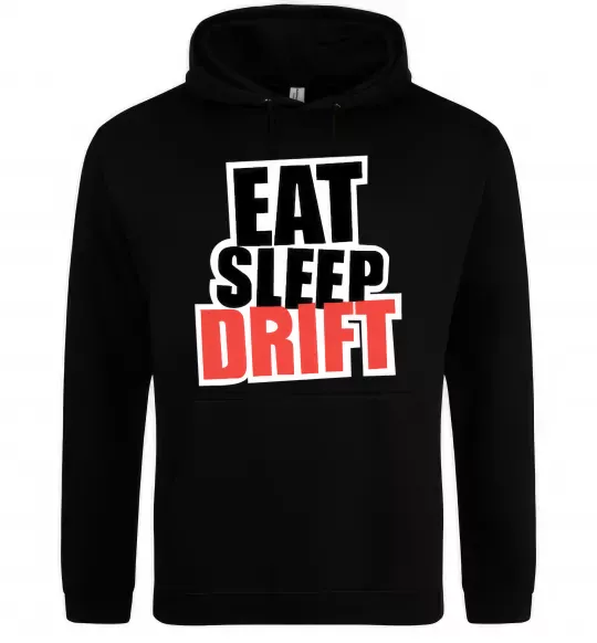 Мужская толстовка (худи) Eat sleep drift Черный фото