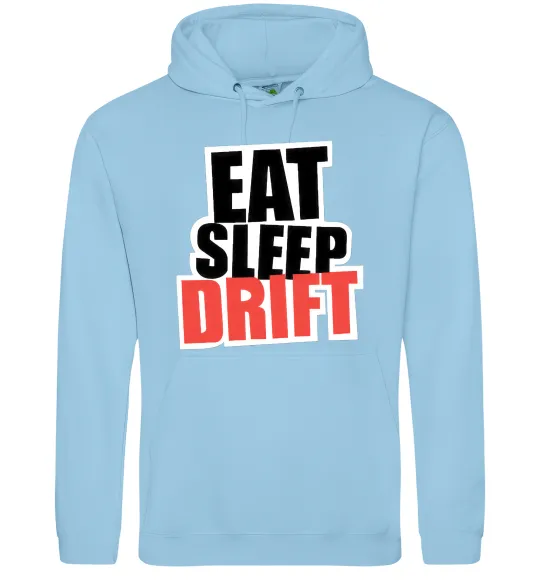 Чоловіча толстовка (худі) Eat sleep drift Блакитний фото