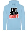 Чоловіча толстовка (худі) Eat sleep drift Блакитний фото