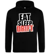 Женская толстовка (худи) Eat sleep drift Черный фото