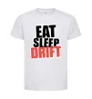 Детская футболка Eat sleep drift Белый фото