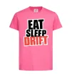 Детская футболка Eat sleep drift Ярко-розовый фото