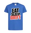 Детская футболка Eat sleep drift Ярко-синий фото