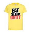 Детская футболка Eat sleep drift Лимонный фото