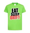 Детская футболка Eat sleep drift Лаймовый фото