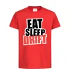 Детская футболка Eat sleep drift Красный фото