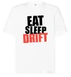 Футболка Оверсайз Eat sleep drift Білий фото