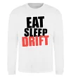 Світшот Eat sleep drift Білий фото
