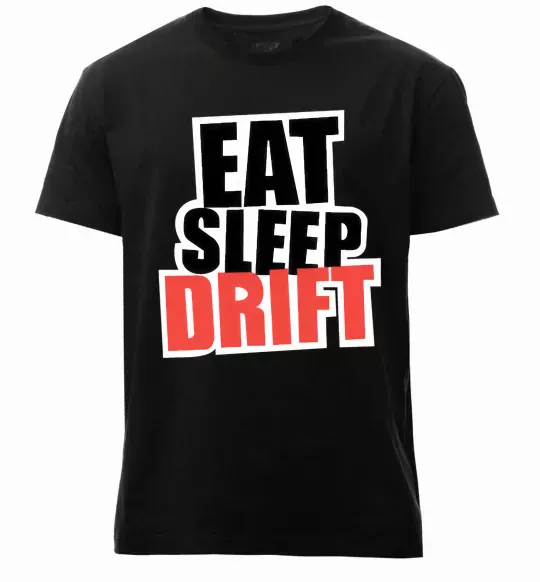 Чоловіча преміум футболка Eat sleep drift Чорний фото
