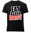 Чоловіча преміум футболка Eat sleep drift Чорний фото