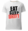 Чоловіча преміум футболка Eat sleep drift Білий фото