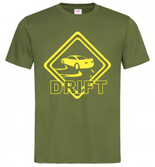 Мужская футболка Дрифт знак Оливковый фото