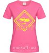 Женская футболка Дрифт знак Ярко-розовый фото